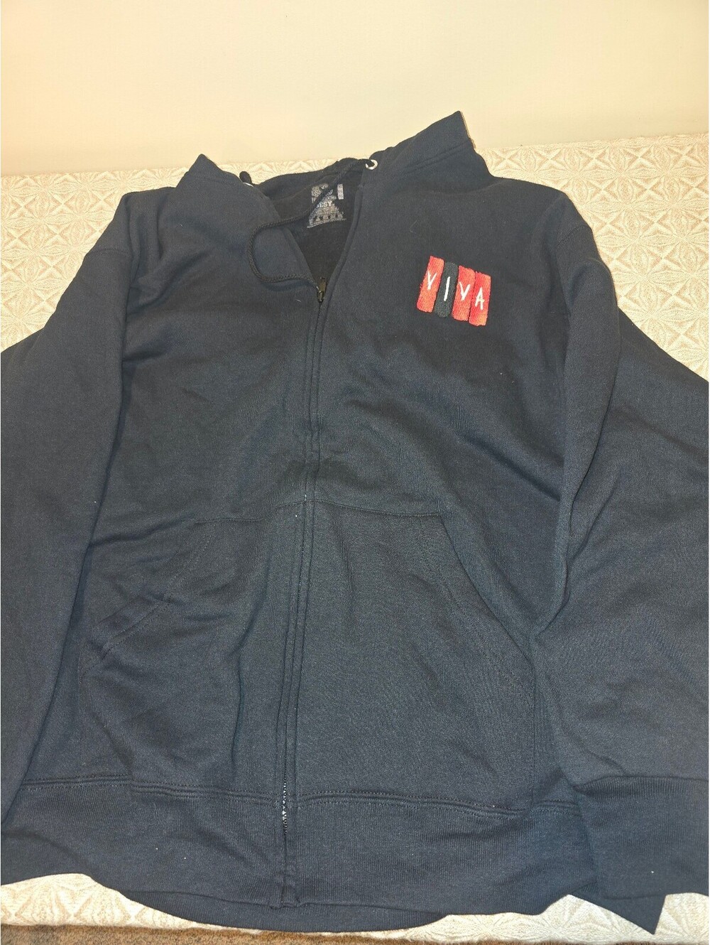 Coldplay Viva Black Zip-Up Hoodie Sweatshirt